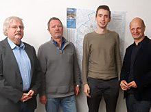 Thomas Klüh, Jörg Heinemann, Fabian Erstfeld und Stefan Zimkeit MdL