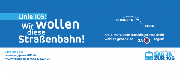 Sag JA zur Linie 105!